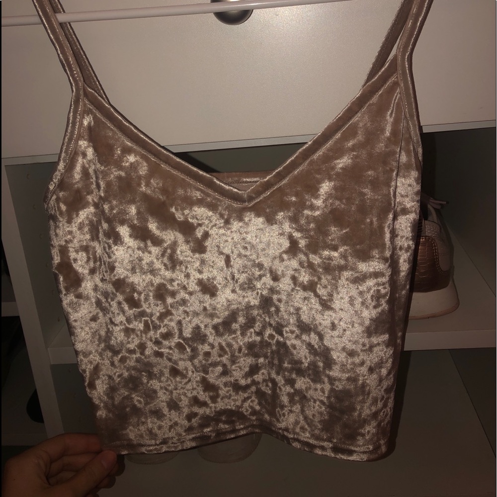 Urban Outfitters Velvet crop tank